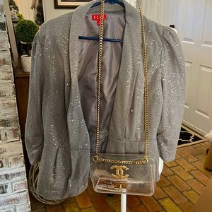 Silver Sequin Blazer